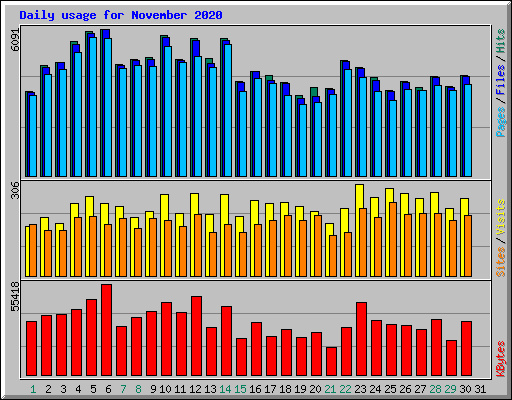Daily usage for November 2020