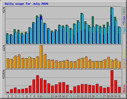Daily usage for July 2026