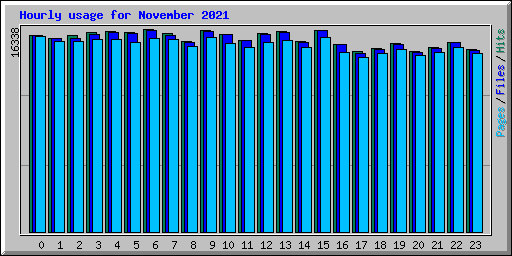 Hourly usage for November 2021