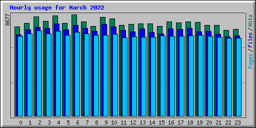 Hourly usage for March 2022