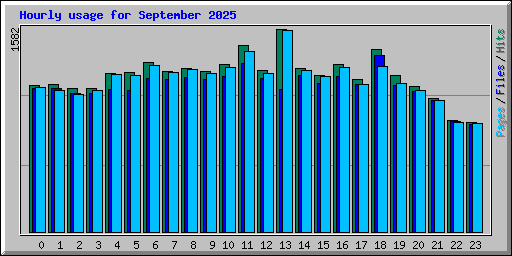 Hourly usage for September 2025