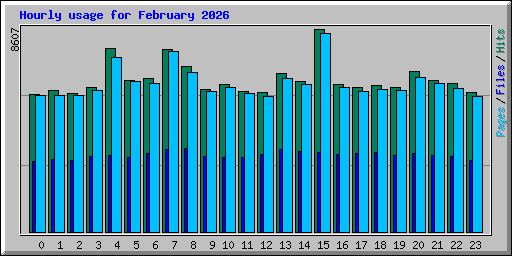 Hourly usage for February 2026