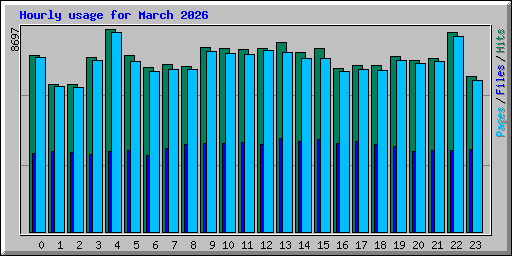 Hourly usage for March 2026