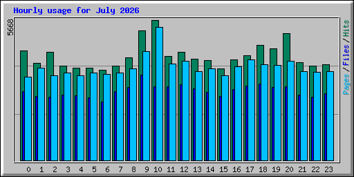 Hourly usage for July 2026