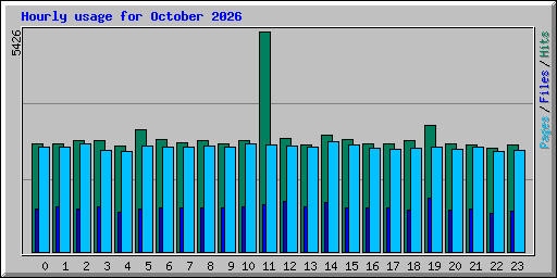 Hourly usage for October 2026